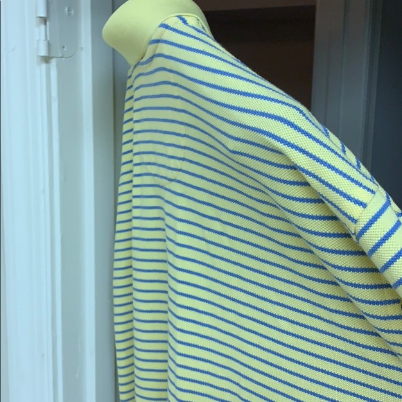 Yellow w blue stripe large Brooks Brothers shirt - Picture 4 of 5